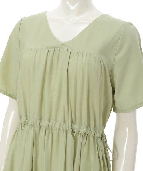 fifth calin（フィフスカラン）の「パステルカラーVネックティアードワンピース（ワンピース・レディース・イエロー/オレンジ/グリーン・MEDIUM）」の8枚目の写真