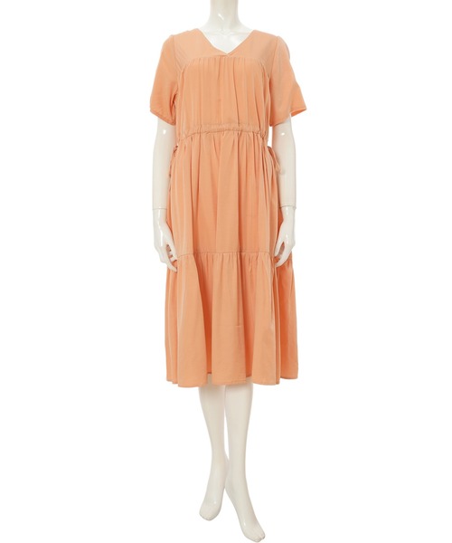 fifth calin（フィフスカラン）の「パステルカラーVネックティアードワンピース（ワンピース・レディース・イエロー/オレンジ/グリーン・MEDIUM）」の13枚目の写真