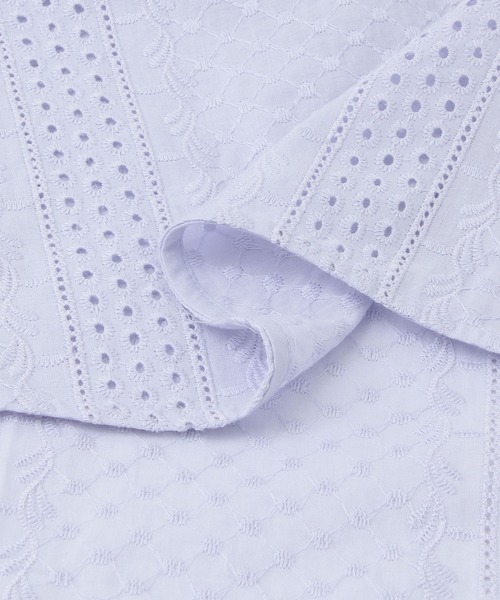 URBAN RESEARCH Sonny Label（アーバンリサーチサニーレーベル）の「バンドカラーコットンレースシャツ（シャツ/ブラウス・レディース・ミント/オフホワイト/ブラック/ブルー・FREE）」の7枚目の写真