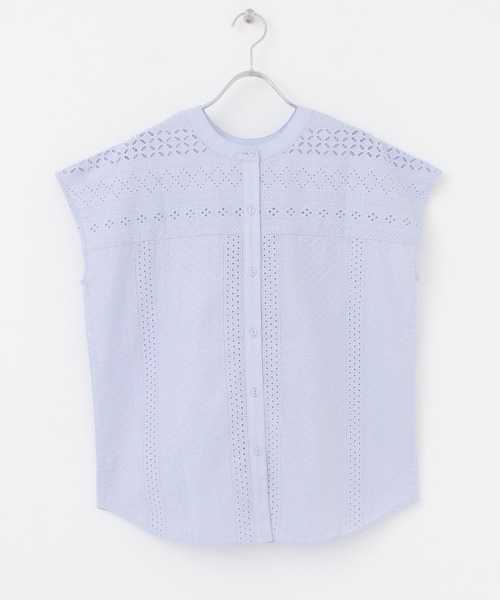 URBAN RESEARCH Sonny Label（アーバンリサーチサニーレーベル）の「バンドカラーコットンレースシャツ（シャツ/ブラウス・レディース・ミント/オフホワイト/ブラック/ブルー・FREE）」の11枚目の写真