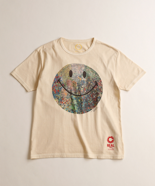 Cloveru(クローバル)の「【CLOVERU/クローバル】SMILE Tシャツ(Tシャツ/カットソー・メンズ・ナチュラル・X-LARGE/XX-LARGE)」の1枚目の写真