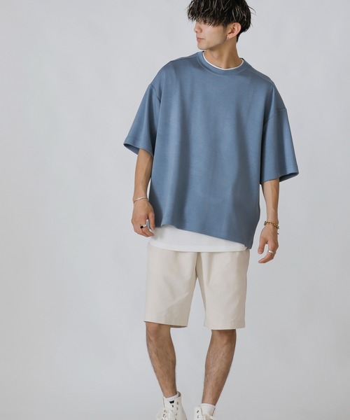 ADMIX/ATELIER SAB MEN（アドミックスアトリエサブメン）の「ハイテンション サマーポンチ オーバーサイズ 半袖 Tシャツ（Tシャツ/カットソー・メンズ・ホワイト/ライトブルー/ライトベージュ/ブルー/マスタード/ライトパープル・48/50）」の10枚目の写真