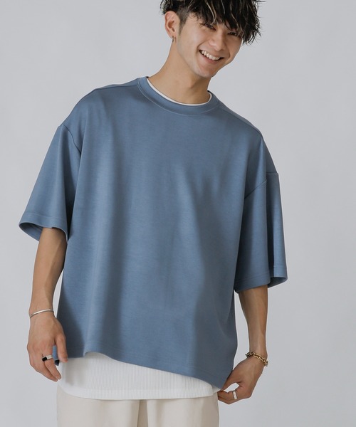 ADMIX/ATELIER SAB MEN（アドミックスアトリエサブメン）の「ハイテンション サマーポンチ オーバーサイズ 半袖 Tシャツ（Tシャツ/カットソー・メンズ・ホワイト/ライトブルー/ライトベージュ/ブルー/マスタード/ライトパープル・48/50）」の12枚目の写真