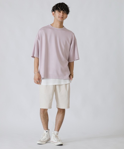 ADMIX/ATELIER SAB MEN（アドミックスアトリエサブメン）の「ハイテンション サマーポンチ オーバーサイズ 半袖 Tシャツ（Tシャツ/カットソー・メンズ・ホワイト/ライトブルー/ライトベージュ/ブルー/マスタード/ライトパープル・48/50）」の13枚目の写真