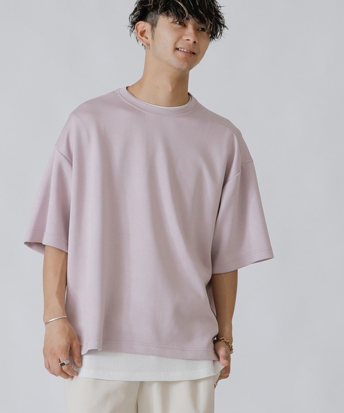 ADMIX/ATELIER SAB MEN（アドミックスアトリエサブメン）の「ハイテンション サマーポンチ オーバーサイズ 半袖 Tシャツ（Tシャツ/カットソー・メンズ・ホワイト/ライトブルー/ライトベージュ/ブルー/マスタード/ライトパープル・48/50）」の14枚目の写真