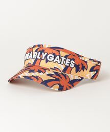 パーリーゲイツ　サンバイザー　韓国　限定　日本未発売　　ニット　レア　オレンジ 中古 パーリーゲイツ PEARLY GATES サンバイザー フリー 蛍光オレンジ