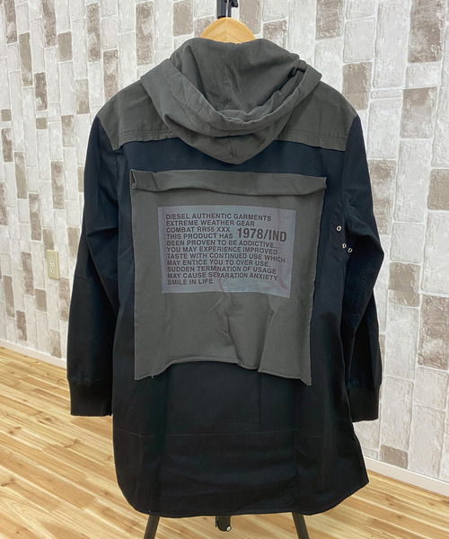 DIESEL（ディーゼル）の「フラッグパッチ フーデッドシャツジャケット「S-EIKU」（ミリタリージャケット・メンズ・ブラック/カーキ・M/L/XL/XXL）」の6枚目の写真
