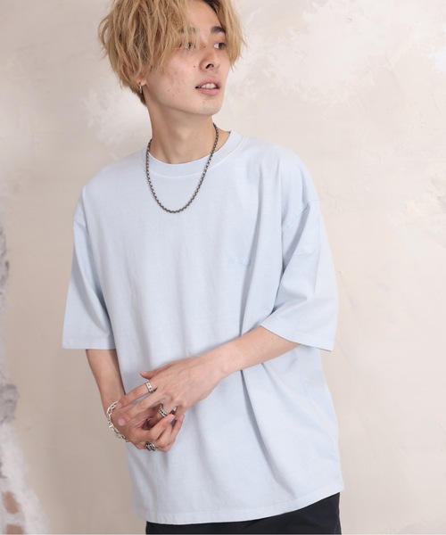 ACE SHOP(エースショップ)の「ピグメントTEE(Tシャツ/カットソー・メンズ・ベージュ/グリーン/ホワイト/サックスブルー/ブラック・FREE)」の5枚目の写真