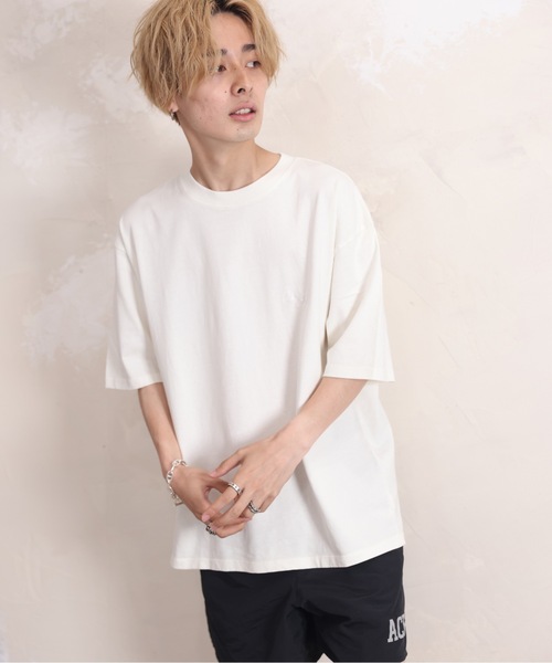 ACE SHOP(エースショップ)の「ピグメントTEE(Tシャツ/カットソー・メンズ・ベージュ/グリーン/ホワイト/サックスブルー/ブラック・FREE)」の17枚目の写真