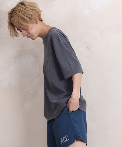 ACE SHOP(エースショップ)の「ピグメントTEE(Tシャツ/カットソー・メンズ・ベージュ/グリーン/ホワイト/サックスブルー/ブラック・FREE)」の18枚目の写真