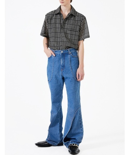 ESC STUDIO（イーエスシースタジオ）の「【ESC STUDIO】Line boots cut denim pants（デニムパンツ・メンズ・ブラック/ブルー・01/02）」の15枚目の写真