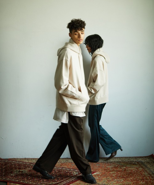 TAUPE（トープ）の「【TAUPE/トープ】 ジョーゼットディープスリットブザムシャツ（シャツ/ブラウス・メンズ・アイボリー/ワインレッド・1/2）」の8枚目の写真