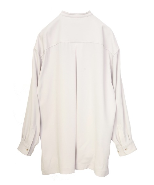 TAUPE（トープ）の「【TAUPE/トープ】 ジョーゼットディープスリットブザムシャツ（シャツ/ブラウス・メンズ・アイボリー/ワインレッド・1/2）」の10枚目の写真