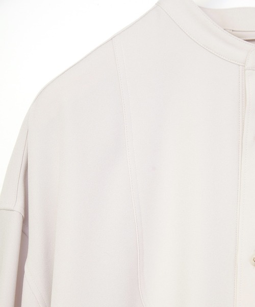 TAUPE（トープ）の「【TAUPE/トープ】 ジョーゼットディープスリットブザムシャツ（シャツ/ブラウス・メンズ・アイボリー/ワインレッド・1/2）」の11枚目の写真