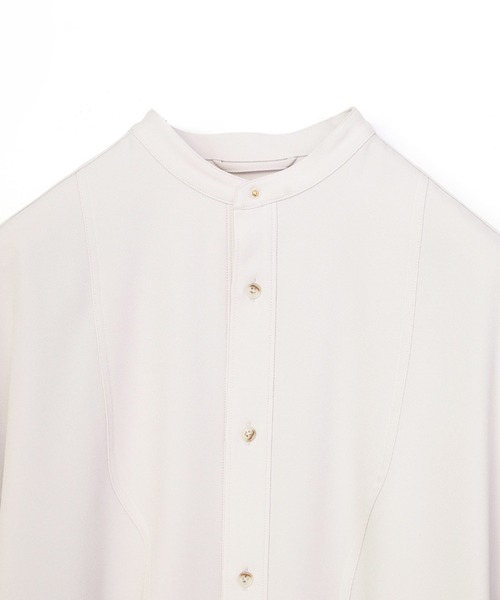 TAUPE（トープ）の「【TAUPE/トープ】 ジョーゼットディープスリットブザムシャツ（シャツ/ブラウス・メンズ・アイボリー/ワインレッド・1/2）」の12枚目の写真