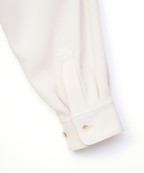 TAUPE（トープ）の「【TAUPE/トープ】 ジョーゼットディープスリットブザムシャツ（シャツ/ブラウス・メンズ・アイボリー/ワインレッド・1/2）」の14枚目の写真