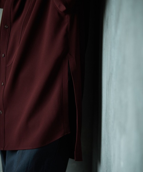 TAUPE（トープ）の「【TAUPE/トープ】 ジョーゼットディープスリットブザムシャツ（シャツ/ブラウス・メンズ・アイボリー/ワインレッド・1/2）」の20枚目の写真
