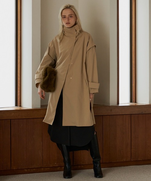 Aunt Marie's（アントマリーズ）の「ショルダータックミリタリーコート（モッズコート・レディース・ブラック/ベージュ/カーキ・FREE）」の17枚目の写真