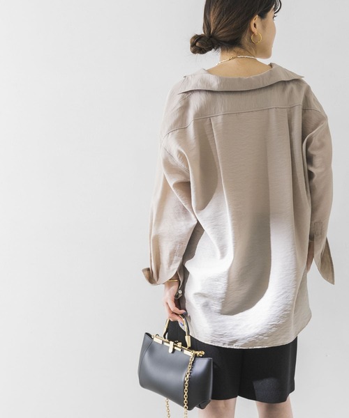 URBAN RESEARCH（アーバンリサーチ）の「シアールーズシャツ（Tシャツ/カットソー・レディース・ブラック/ベージュ/ミント・FREE）」の3枚目の写真