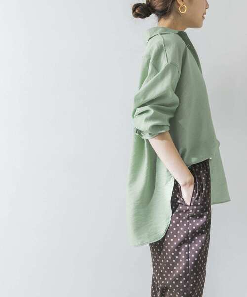 URBAN RESEARCH（アーバンリサーチ）の「シアールーズシャツ（Tシャツ/カットソー・レディース・ブラック/ベージュ/ミント・FREE）」の21枚目の写真