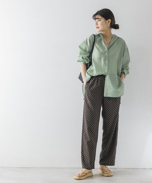 URBAN RESEARCH（アーバンリサーチ）の「シアールーズシャツ（Tシャツ/カットソー・レディース・ブラック/ベージュ/ミント・FREE）」の22枚目の写真