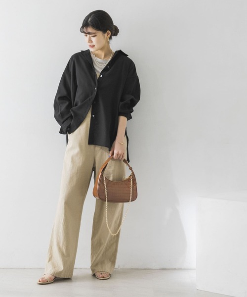 URBAN RESEARCH（アーバンリサーチ）の「シアールーズシャツ（Tシャツ/カットソー・レディース・ブラック/ベージュ/ミント・FREE）」の15枚目の写真