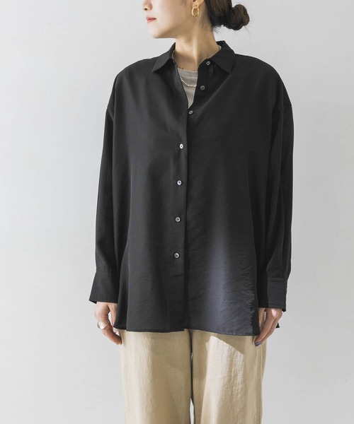 URBAN RESEARCH（アーバンリサーチ）の「シアールーズシャツ（Tシャツ/カットソー・レディース・ブラック/ベージュ/ミント・FREE）」の14枚目の写真