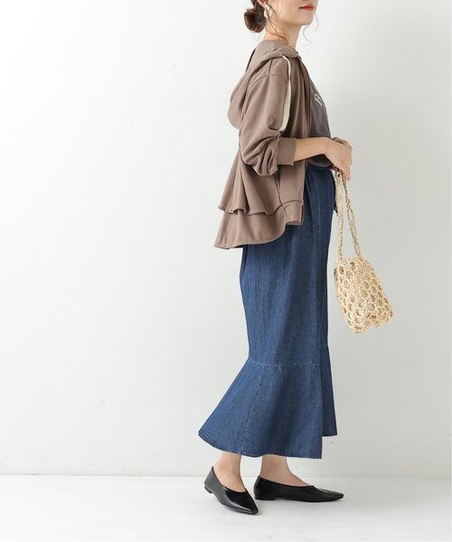 frames RAY CASSIN（フレームスレイカズン）の「バックティアードパーカー（パーカー・レディース・ブルー/モカ/スミクロ・FREE）」の9枚目の写真