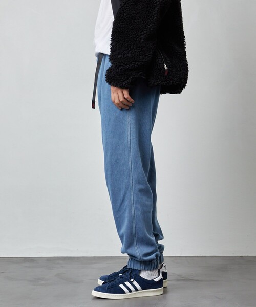 Gramicci（グラミチ）の「GRAMICCI/グラミチ 別注 BONDING KNIT DENIM PANTS/ボンディング ニットデニム パンツ（デニムパンツ・メンズ・ネイビー/ブルー/ダークネイビー・SMALL/MEDIUM/LARGE）」の18枚目の写真