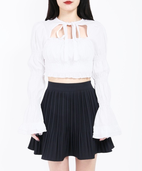 WC(ダブル シー)の「カットアウトフリルブラウス(シャツ/ブラウス・レディース・ホワイト・FREE)」の3枚目の写真