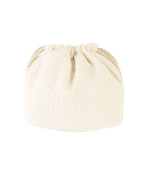 MERCURYDUO（マーキュリーデュオ）の「ジャカード巾着バッグ（ハンドバッグ・レディース・オフホワイト/ベージュ・FREE）」の5枚目の写真