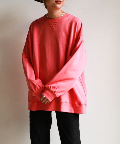 feepur（フェピュール）の「シンプルBIGスウェット（スウェット・レディース・オフホワイト/チャコールグレー/ピンク/ネイビー/杢グレー・MEDIUM）」の18枚目の写真