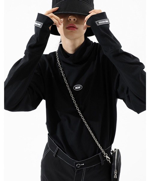 BASIC COTTON(ベーシックコットン)の「A'GEM/9 × .kom『BASIC COTTON/ベーシックコットン』BCN Square Bag/ベーシック スクエア ショルダーバック(ショルダーバッグ・レディース・ブラック/A/B・FREE)」の4枚目の写真