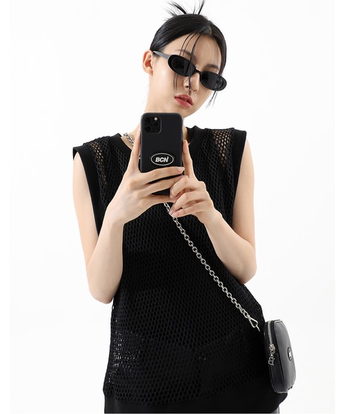 BASIC COTTON(ベーシックコットン)の「A'GEM/9 × .kom『BASIC COTTON/ベーシックコットン』BCN Square Bag/ベーシック スクエア ショルダーバック(ショルダーバッグ・レディース・ブラック/A/B・FREE)」の19枚目の写真