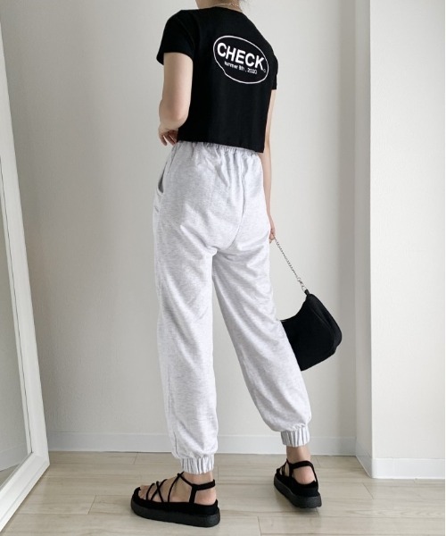 SONA(ソナ)の「SONYUNARA CHEAK英文クロップ半袖Tシャツ(Tシャツ/カットソー・レディース・ホワイト/ブラック・FREE)」の8枚目の写真