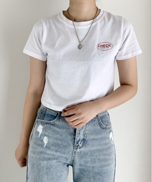 SONA(ソナ)の「SONYUNARA CHEAK英文クロップ半袖Tシャツ(Tシャツ/カットソー・レディース・ホワイト/ブラック・FREE)」の10枚目の写真
