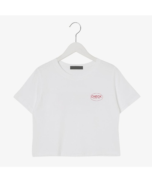 SONA(ソナ)の「SONYUNARA CHEAK英文クロップ半袖Tシャツ(Tシャツ/カットソー・レディース・ホワイト/ブラック・FREE)」の16枚目の写真
