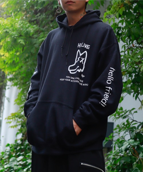 【AFYF】　ビックシルエットパーカー AFYF（エーエフワイエフ）の「AFYF VANDALISMBACK ZIP PARKA