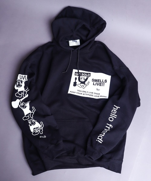 AFYF（エーエフワイエフ）の「AFYF GILDAN BODYSOUVENIR HOODED SW1/ビッグシルエット ギルダンボディ スーベニア フードスウェット/ビックプルオーバーパーカー（パーカー・メンズ・ミント/ラベンダー/ホワイト系その他/ブラック系その他/グレー系その他/オレンジ系その他/ホワイト系その他2/ホワイト系その他3/ブラック系その他2/ブラック系その他3/ブラック系その他4/ゴールド/イエロー系その他/レッド系その他/ブルー系その他/ブルー系その他2/ピンク系その他・FREE）」の5枚目の写真