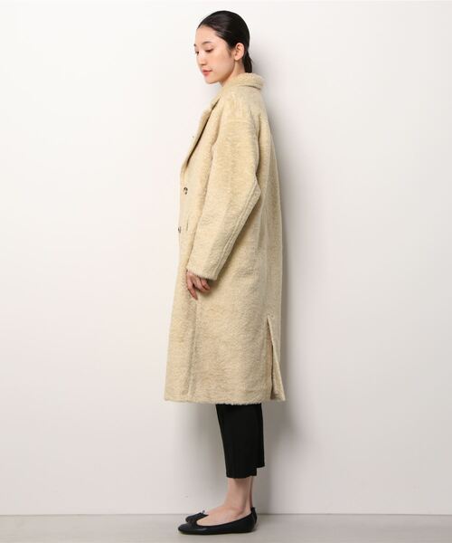 WEGO（ウィゴー）の「WEGO/シャギーロングチェスターコート（チェスターコート・レディース・ブラック/イエロー・FREE）」の16枚目の写真