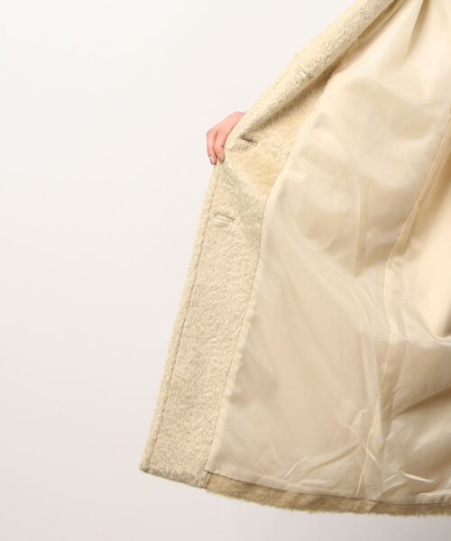 WEGO（ウィゴー）の「WEGO/シャギーロングチェスターコート（チェスターコート・レディース・ブラック/イエロー・FREE）」の8枚目の写真