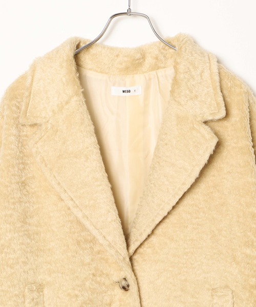 WEGO（ウィゴー）の「WEGO/シャギーロングチェスターコート（チェスターコート・レディース・ブラック/イエロー・FREE）」の15枚目の写真
