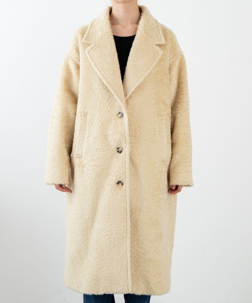 Wego シャギーロングチェスターコート