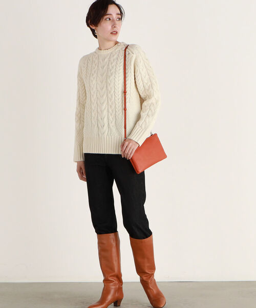 NOLLEY’S（ノーリーズ）の「アラン編みプルオーバーニット（ニット/セーター・レディース・オフホワイト・38）」の5枚目の写真