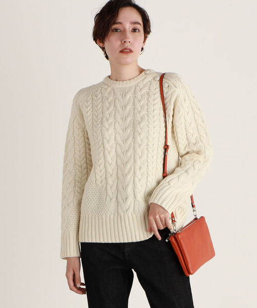 NOLLEY’S（ノーリーズ）の「アラン編みプルオーバーニット（ニット/セーター・レディース・オフホワイト・38）」の9枚目の写真