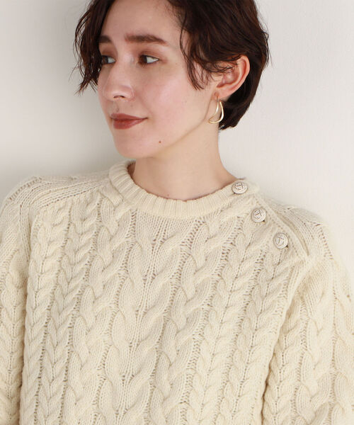 NOLLEY’S（ノーリーズ）の「アラン編みプルオーバーニット（ニット/セーター・レディース・オフホワイト・38）」の11枚目の写真