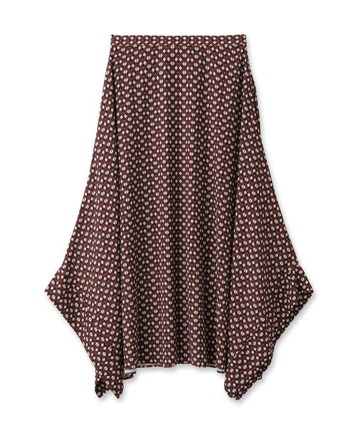 UNTITLED（アンタイトル）の「◆Rattiピエトラ　ペンタゴンフレアスカート【洗える】（スカート・レディース・チャコール/ワイン系・01/02）」の3枚目の写真