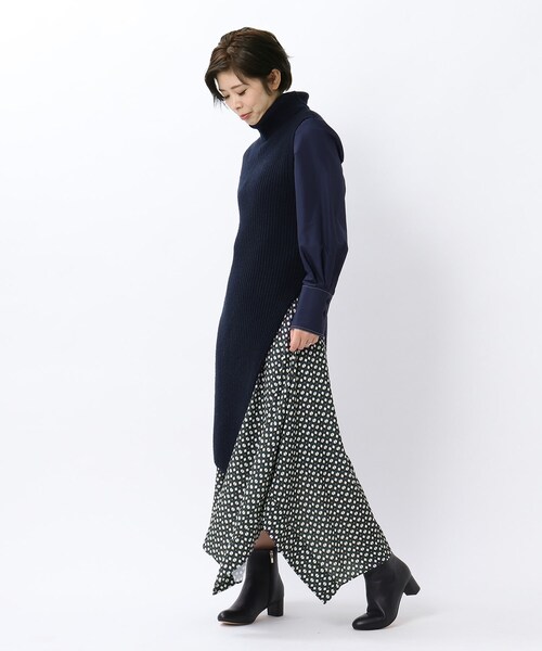 UNTITLED（アンタイトル）の「◆Rattiピエトラ　ペンタゴンフレアスカート【洗える】（スカート・レディース・チャコール/ワイン系・01/02）」の5枚目の写真