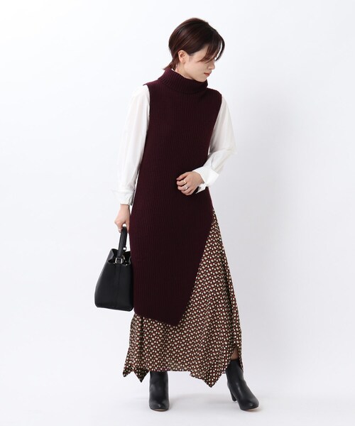 UNTITLED（アンタイトル）の「◆Rattiピエトラ　ペンタゴンフレアスカート【洗える】（スカート・レディース・チャコール/ワイン系・01/02）」の7枚目の写真