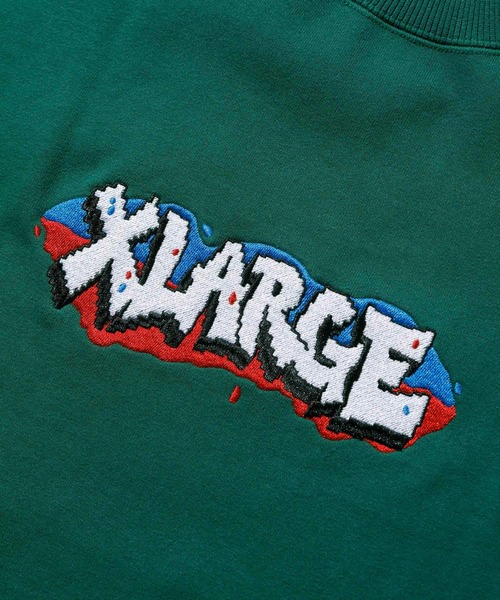 XLARGE(エクストララージ)の「GRAFFITI EMBROIDERY CREWNECK SWEAT(スウェット・メンズ・グリーン/ブラック/アッシュ・L/XL/S/M)」の5枚目の写真